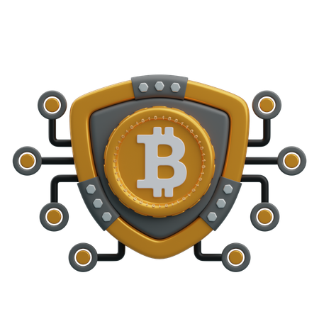 Segurança bitcoin  3D Icon