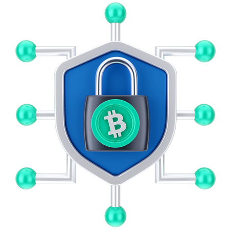 Segurança bitcoin  3D Icon