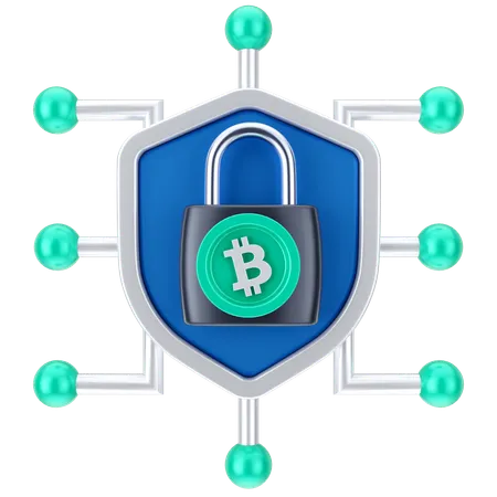 Segurança bitcoin  3D Icon