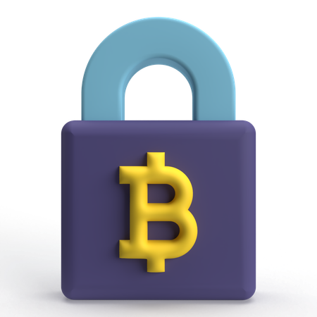 Segurança bitcoin  3D Icon