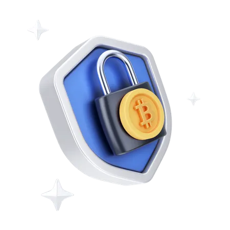 Segurança bitcoin  3D Icon