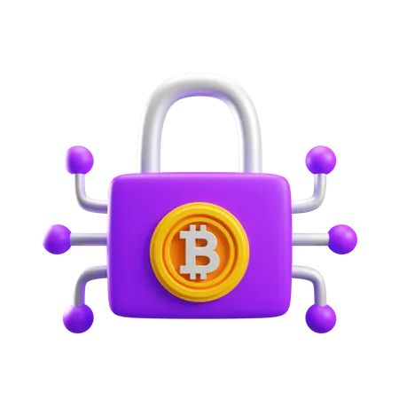 Segurança bitcoin  3D Icon