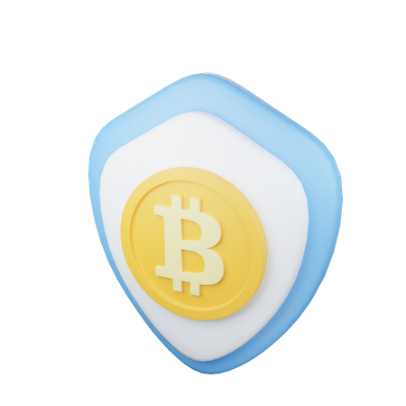 Segurança bitcoin  3D Icon