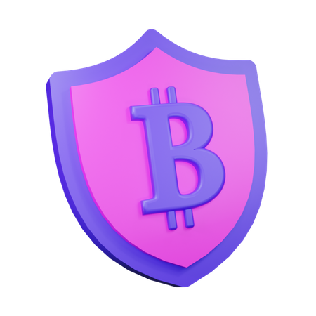 Segurança bitcoin  3D Icon