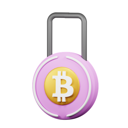 Segurança bitcoin  3D Icon