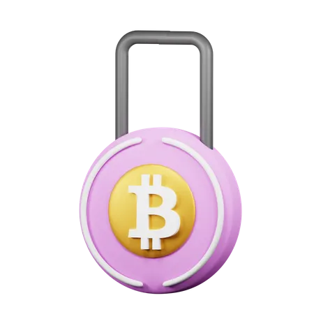 Segurança bitcoin  3D Icon