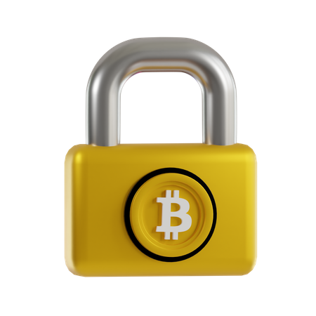 Segurança bitcoin  3D Icon