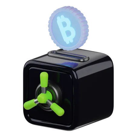 Bitcoin seguro  3D Icon