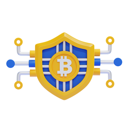 Bitcoin seguro  3D Icon