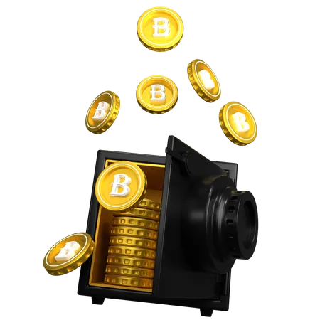 Bóveda de bitcoins  3D Icon