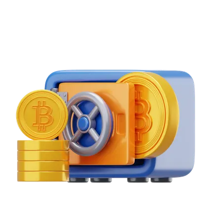 Bitcoin seguro  3D Icon
