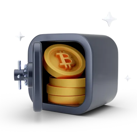 Bitcoin seguro  3D Icon