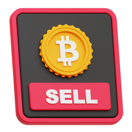 Bitcoin Sell  3D Icon