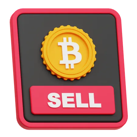 Bitcoin Sell  3D Icon