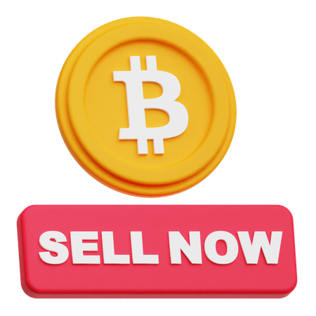 Bitcoin Sell Now  3D Icon