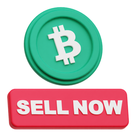 Bitcoin Sell Now  3D Icon