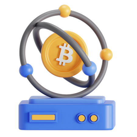 Bitcoin server  3D Icon