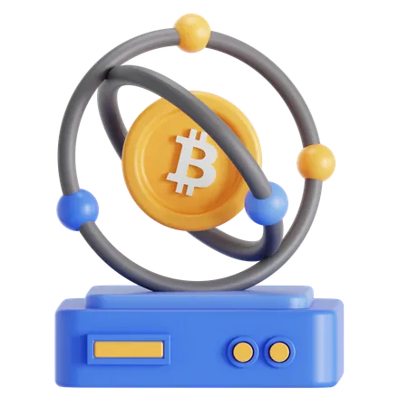 Bitcoin Stabilize On Server 3D Icon
