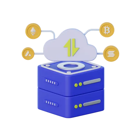 Bitcoin-Server  3D Icon