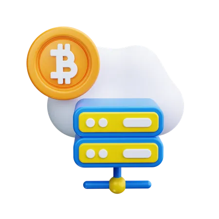 Bitcoin-Server  3D Icon