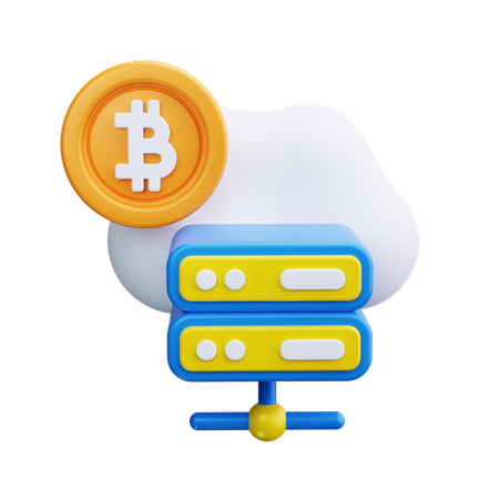 Bitcoin server  3D Icon