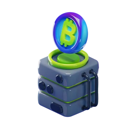 Bitcoin Server  3D Icon