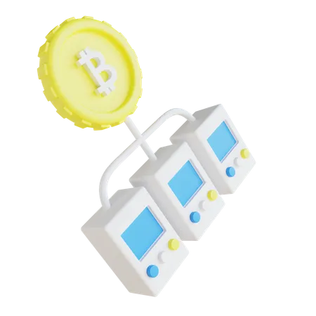 Bitcoin Server  3D Icon