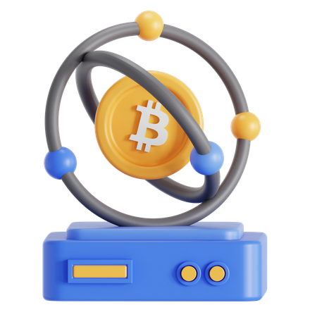 Bitcoin server  3D Icon