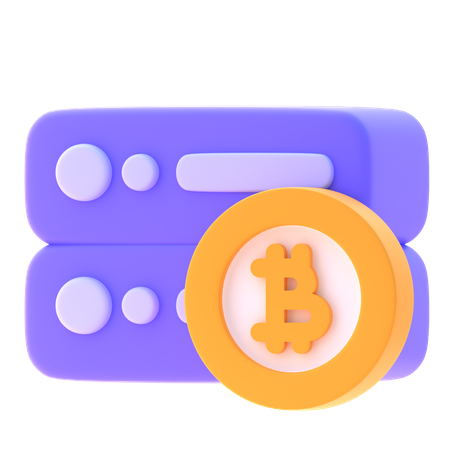 Bitcoin Server  3D Icon