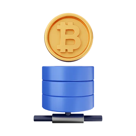 Bitcoin Server Connection  3D Icon