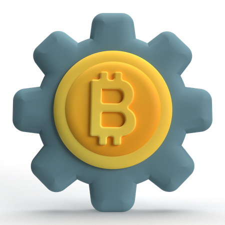 ビットコイン設定  3D Icon