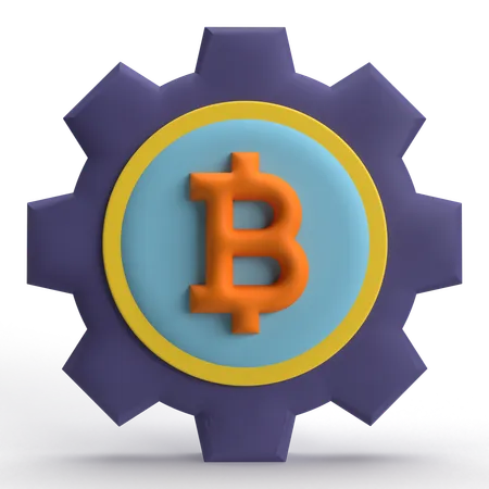 ビットコインのセットアップ  3D Icon