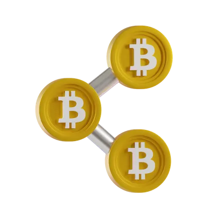 Bitcoin Share  3D Icon