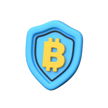 Bitcoin Shield 3 D Icon Symbolizing Security Protection And Resilience In The Realm Of Cryptocurrency Epitomizing The Strength Of Blockchain Technology 3D Icon