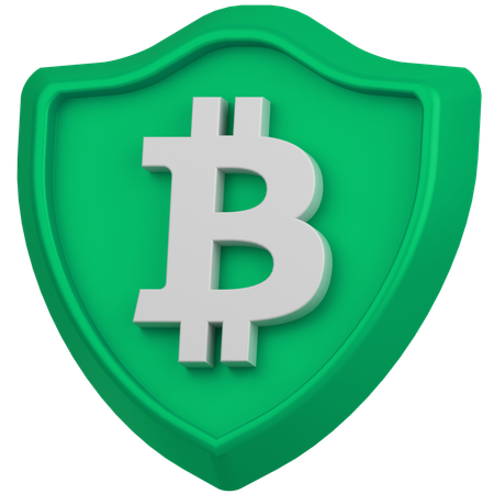 Bitcoin Shield  3D Icon