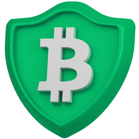 Bitcoin Shield  3D Icon