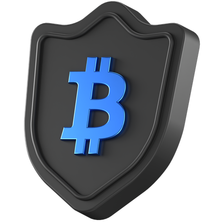 Bitcoin Shield  3D Icon