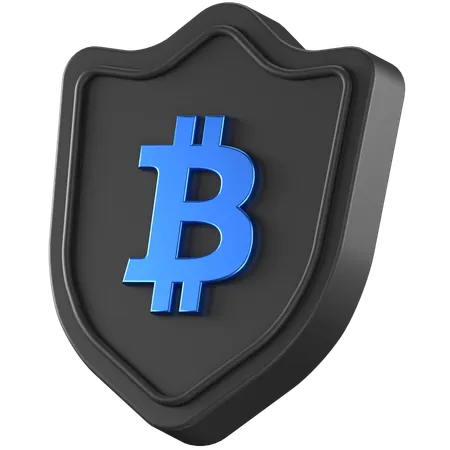 Bitcoin Shield  3D Icon