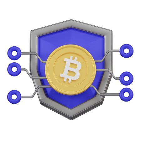 Bitcoin Shield  3D Icon