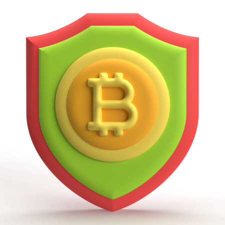 Bitcoin Shield  3D Icon