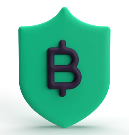 Bitcoin Shield  3D Icon