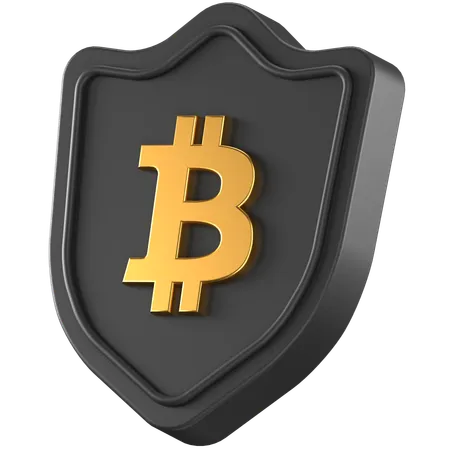 Bitcoin Shield  3D Icon