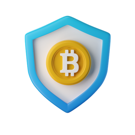 Bitcoin Shield  3D Icon