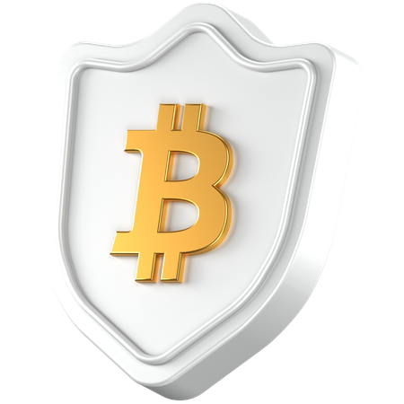 Bitcoin Shield  3D Icon