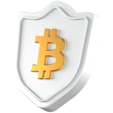 Bitcoin Shield  3D Icon