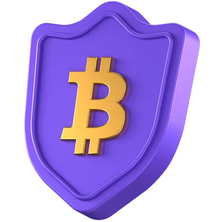 Bitcoin Shield  3D Icon