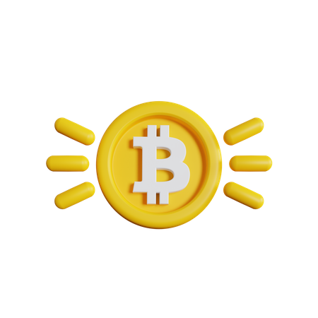 Bitcoin Shine  3D Icon