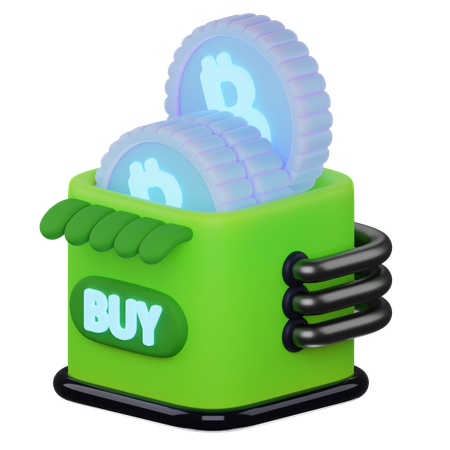 Bitcoin Shop  3D Icon