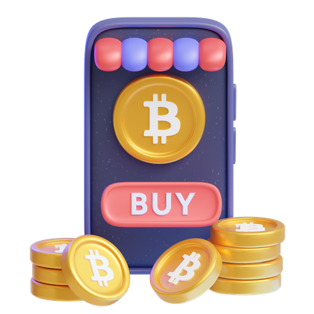 비트코인 상점  3D Icon