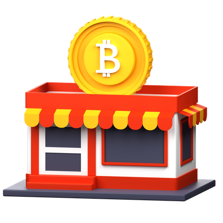 Bitcoin Shop  3D Icon